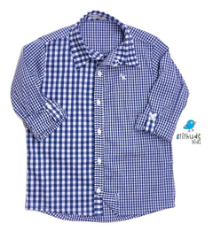 Camisa Cadú - Xadrez Azul Marinho| (Fazendinha) - comprar online
