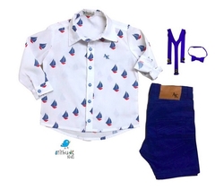 Conjunto Theo - Camisa e Bermuda Azul Royal (quatro peças) | Barco