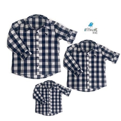 Kit camisa Cadú - Família (três peças) | Xadrez - comprar online