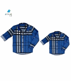 Kit camisa Rafael Azul - Tal pai, tal filho (duas peças)