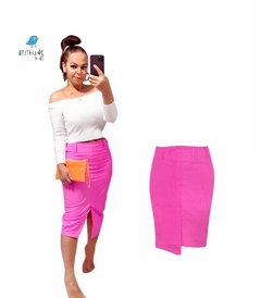 Saia Midi Penélope - Neon Pink | Adulta - comprar online