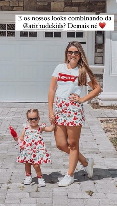 Conjunto Tal mãe, Tal filha | Minnie (Duas peças) Shorts Saia e Vestido