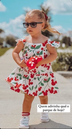 Vestido Minnie Cereja babados | infantil na internet