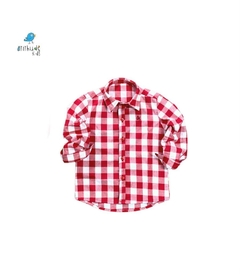 Camisa Cadu - xadrez vermelho