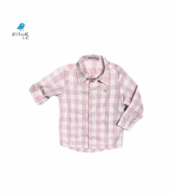 Camisa Heitor - xadrez rosa bebe