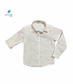 Conjunto Fausto - Calça Alfaiataria Linho, camisa linho off white e acessórios (4 peças) | Bege Claro | Linho - loja online