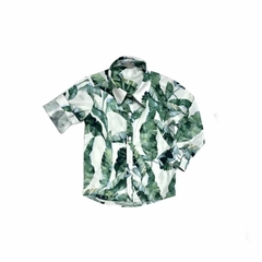 Kit camisa Dado - Tal pai, tal filho (duas peças) folhas verdes - comprar online