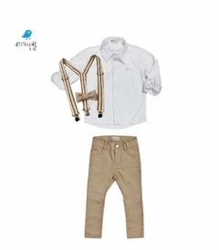 Conjunto Joaquim Bege - Calça , camisa e acessórios (4 peças) | Bege - comprar online