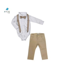 Conjunto Joaquim Bege - Calça , camisa e acessórios (4 peças) | Bege - loja online