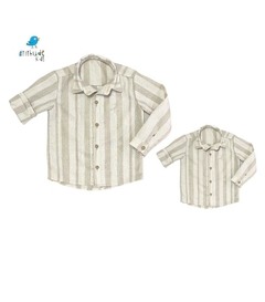 Camisa Afonso - linho listrado - comprar online