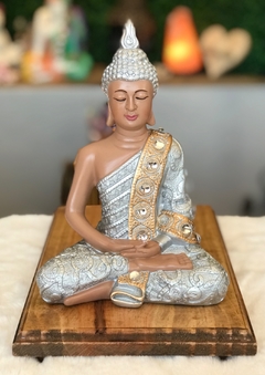 Sidarta (Buda - Dhyana Mudra) 23cm - coleção silver