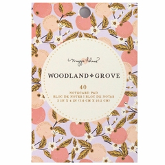 Maggie Holmes Woodland Grove Embellishment 3x4 Journaling Card Pad Gold Foil 40 Sheets