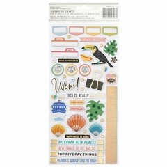 Vicki Boutin Where To Next Collection Thickers Phrase Happy Life Chipboard - comprar online