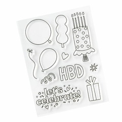 Pebbles All The Cake Mini Stamp Set Acrylic - comprar online