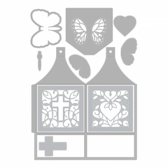 Sizzix Thinlits Die Set 10 PK-Butterflies & Cross Favor Box - comprar online