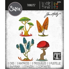 Sizzix Thinlits Dies By Tim Holtz 5/Pkg Funky Toadstools CH1