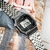 Reloj Mujer Casio Retro Vintage 5 eslabones Negro/Gris LA680WA en internet