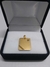 Medalla de oro 18klts para grabar cuadrada - tienda online