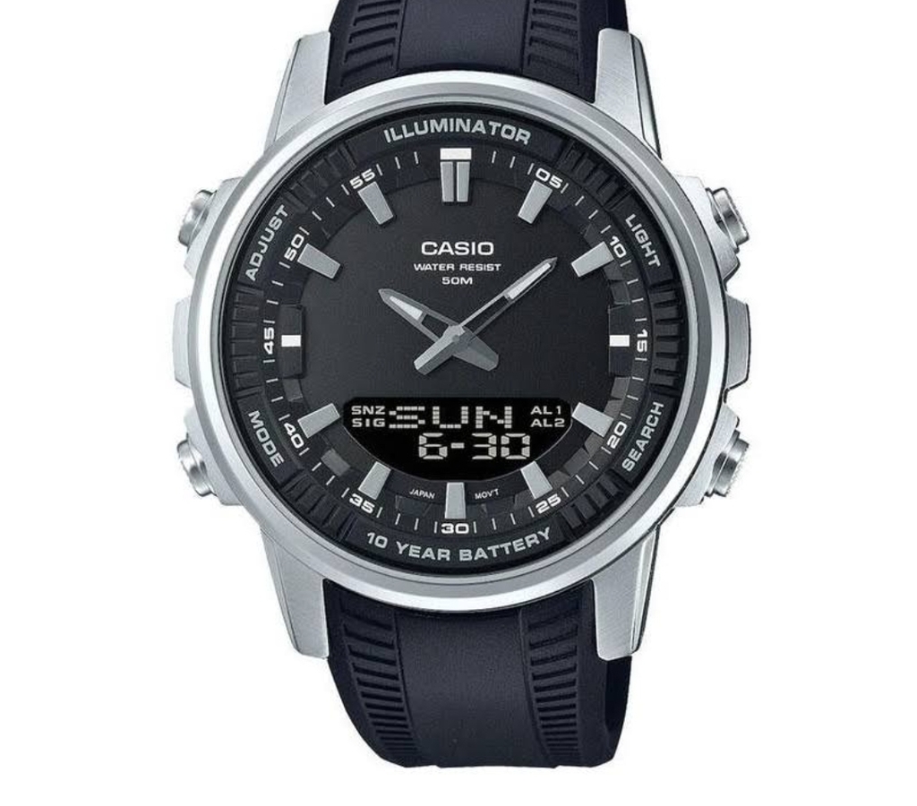 Reloj Casio Amw 880 Hombre Resina Analogo digital 50 metros