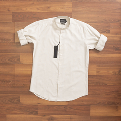 Camisa Thai Lino beige - Franchesco