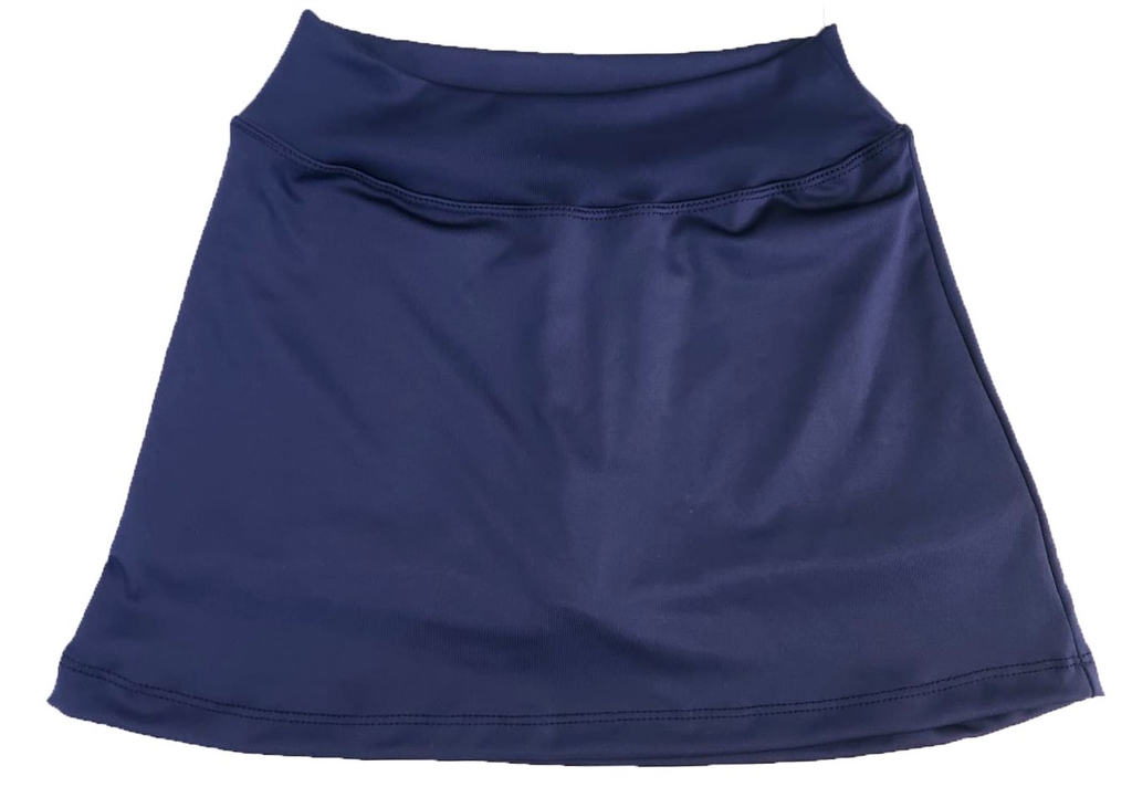 Pollera calza corta Lycra Deportiva Juvenil Mujer Colegial Azul