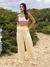 Saída de Praia - Calça Pantalona Liz Dourada - comprar online