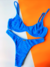 Top Nina Azul Tecido Texturizado - Alças Fixas de Regulagem e Aro Inteiro na internet