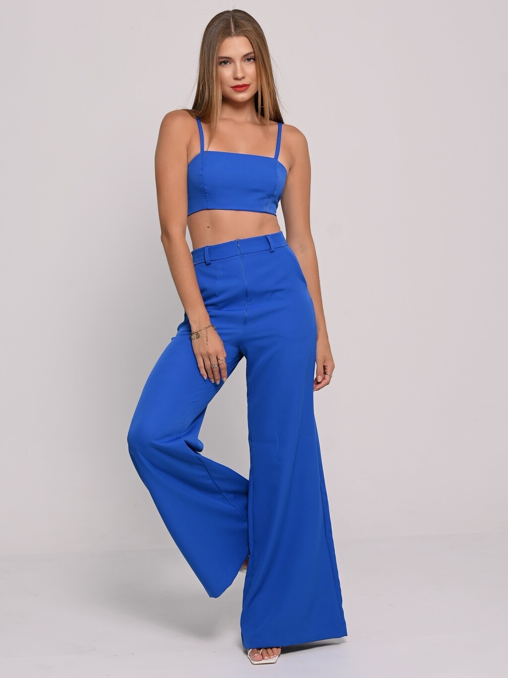 Calça pantalona hotsell azul royal