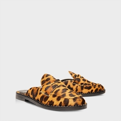 MULE FLAT REBITES PELO ANIMAL PRINT LEOPARD CARRANO 214029 - comprar online