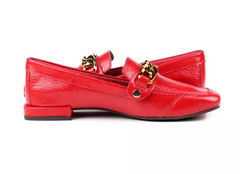 MOCASSIM LOAFER REBECCA ORCADE CORRENTE VERNIZ VERMELHO 99176 na internet