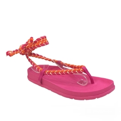 SANDÁLIA AMARRAÇÃO EMBORRACHADA ROSA/LARANJA AZLA 3002F - comprar online