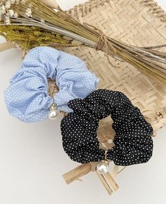 Scrunchie Poá Preto - comprar online