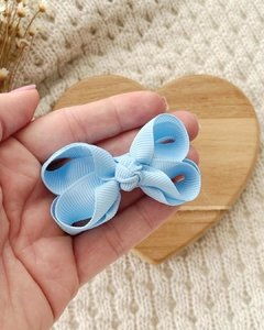 Laço Mini Boutique Duplo Azul Celeste - Love Craft 