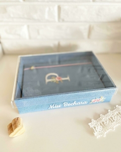 Kit Caixa com Caderno Azul Petróleo - Love Craft 