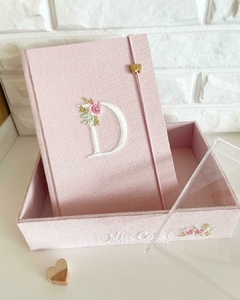 Kit Caixa com Caderno Rose