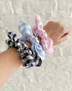 Scrunchie Vichy Azul Bebê