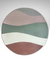 Tapete Wave | REDONDO | Nude Rosado, Verde Claro, Granito, Off-White e Rosé Gold