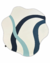 Tapete Vênus | Bordas Orgânicas | Veludo Riviera Off-White, Tiffany, Azul e Marinho