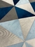 Tapete Triângulos | Azul Marinho, Azul Celeste, Cinza e Grafite | 1,80 x 2,10 m - Tapetes São José
