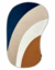 Tapete Kurve® | Bordas Orgânicas | Veludo Gold Terracota, Off-White, Bege Gold e Azul Marinho
