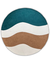 Tapete Wave | REDONDO | Bouclé Atenas Bege, Verde e Terra
