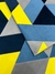 Tapete Mosaico | Azul Marinho, Azul Petróleo, Granito e Amarelo - Tapetes São José