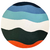 Tapete Wave | REDONDO| Laranja, Verde, Off-White, Tiffany, Azul Petróleo e Azul Marinho - comprar online