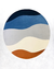 Tapete Wave | REDONDO | Azul Marinho, Azul Petróleo, Granito, Off-White e Terracota
