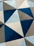 Tapete Triângulos | Azul Marinho, Azul Celeste, Cinza e Grafite | 1,80 x 2,10 m na internet