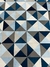 Tapete Triângulos | Azul Marinho, Azul Celeste, Cinza e Grafite | 1,80 x 2,10 m