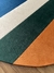 Tapete Paar | Semi-Oval | Azul Marinho, Bege Gold, Verde e Terracota - loja online
