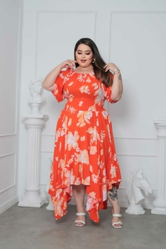 Vestido Lary Assimétrico Plus Size - Lê Alencar Modas 