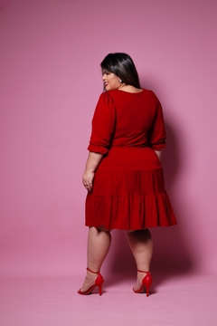 Vestido Laura Manga 3/4 Plus Size - loja online