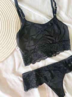 Conjunto bralette negro sale